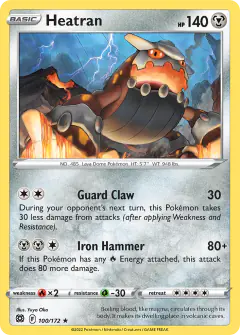 Heatran 100/172 Rare card from Brilliant Stars