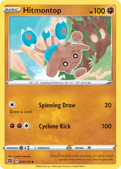 Hitmontop 072/172 Uncommon card from Brilliant Stars