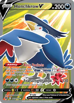 Honchkrow V 161/172 Rare Ultra card from Brilliant Stars