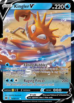 Kingler V 028/172 Rare Holo V card from Brilliant Stars