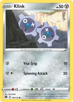 Klink 102/172 Common card from Brilliant Stars