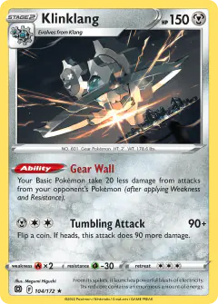 Klinklang 104/172 Rare card from Brilliant Stars