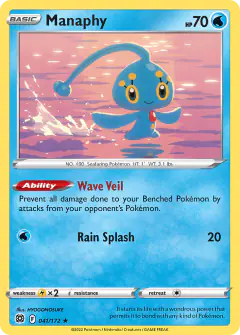 Manaphy 041/172 Rare card from Brilliant Stars