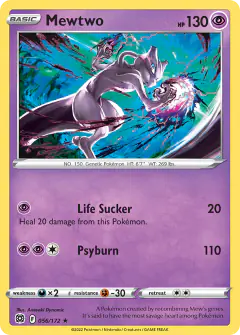 Mewtwo 056/172 Rare card from Brilliant Stars