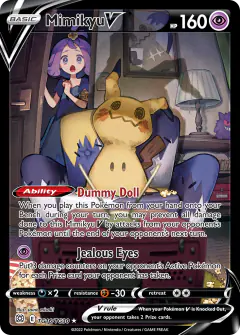 Mimikyu V TG16/TG30 Rare Holo V card from Brilliant Stars