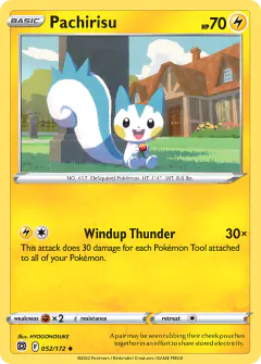 Pachirisu 052/172 Uncommon card from Brilliant Stars