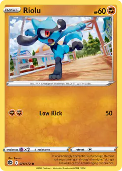 Riolu 078/172 Common card from Brilliant Stars