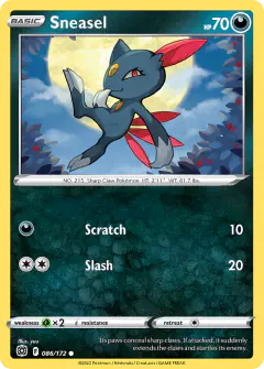 Sneasel 086/172 Common card from Brilliant Stars