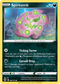 Spiritomb 089/172 Common card from Brilliant Stars
