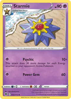 Starmie 055/172 Uncommon card from Brilliant Stars