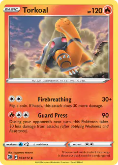 Torkoal 023/172 Uncommon card from Brilliant Stars