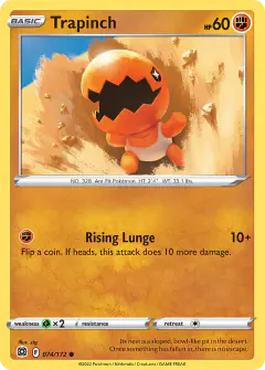 Trapinch 074/172 Common card from Brilliant Stars