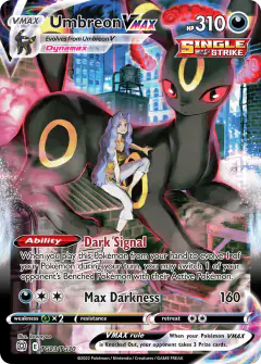Umbreon VMAX TG23/TG30 Rare Holo VMAX card from Brilliant Stars