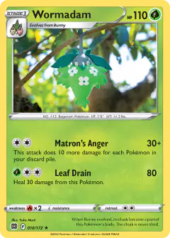 Wormadam 010/172 Rare card from Brilliant Stars