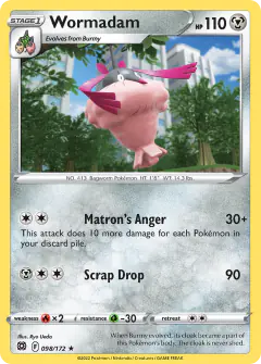 Wormadam 098/172 Rare card from Brilliant Stars