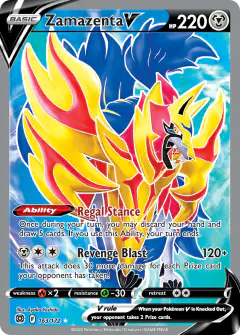 Zamazenta V 163/172 Rare Ultra card from Brilliant Stars