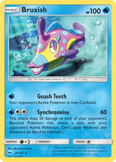 Bruxish 38/147 Rare card from Burning Shadows
