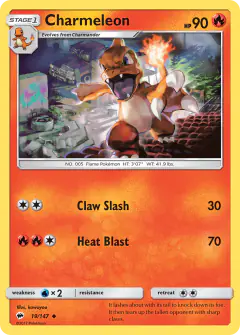 Charmeleon 19/147 Uncommon card from Burning Shadows