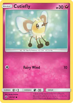 Cutiefly 95/147 Common card from Burning Shadows