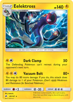Eelektross 46/147 Rare card from Burning Shadows