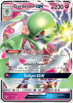 Gardevoir-GX 93/147 Rare Holo GX card from Burning Shadows
