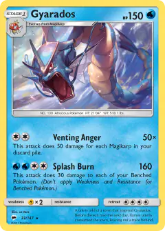Gyarados 33/147 Rare Holo card from Burning Shadows