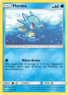 Horsea 29/147 Common card from Burning Shadows