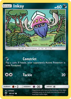 Inkay 89/147 Common card from Burning Shadows