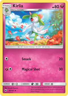 Kirlia 92/147 Uncommon card from Burning Shadows