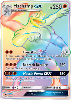 Machamp-GX 154/147 Rare Rainbow card from Burning Shadows