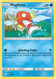 Magikarp 32/147 Common card from Burning Shadows