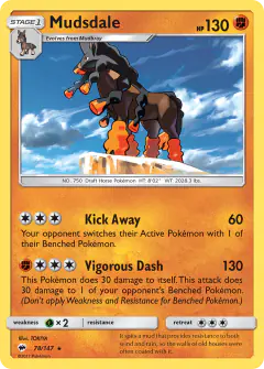 Mudsdale 78/147 Rare card from Burning Shadows