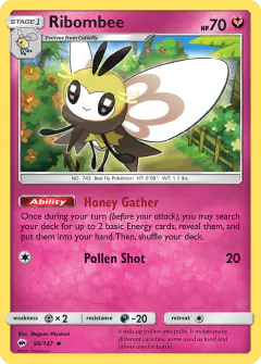 Ribombee 96/147 Uncommon card from Burning Shadows