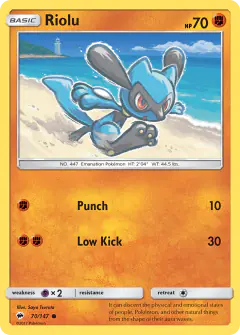 Riolu 70/147 Common card from Burning Shadows