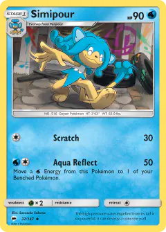 Simipour 37/147 Uncommon card from Burning Shadows