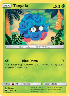 Tangela 7/147 Common card from Burning Shadows