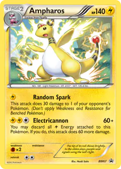 Ampharos BW67 Promo card from BW Black Star Promos