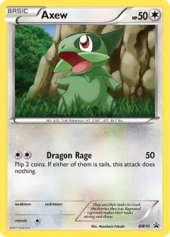 Axew BW10 Promo card from BW Black Star Promos