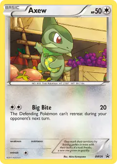 Axew BW26 Promo card from BW Black Star Promos