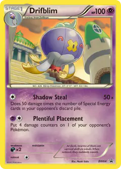 Drifblim BW64 Promo card from BW Black Star Promos