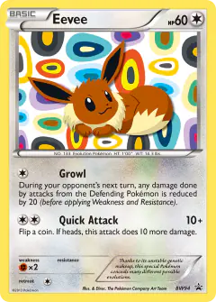 Eevee BW94 Promo card from BW Black Star Promos