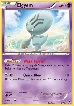 Elgyem BW55 Promo card from BW Black Star Promos