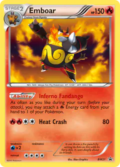 Emboar BW21 Promo card from BW Black Star Promos