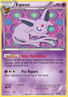 Espeon BW92 Promo card from BW Black Star Promos