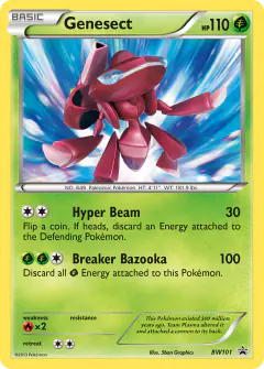 Genesect BW101 Promo card from BW Black Star Promos