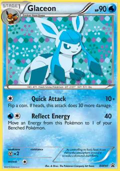 Glaceon BW90 Promo card from BW Black Star Promos