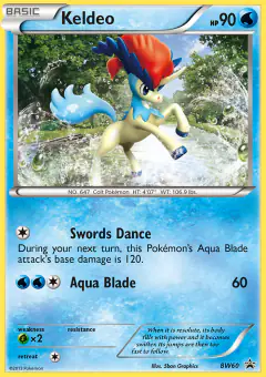 Keldeo BW60 Promo card from BW Black Star Promos