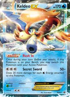 Keldeo-EX BW61 Promo card from BW Black Star Promos