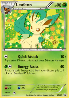 Leafeon BW87 Promo card from BW Black Star Promos