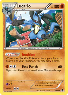 Lucario BW85 Promo card from BW Black Star Promos